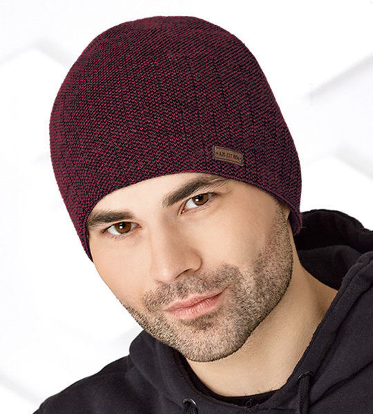 Klasyczna czapka męska na jesień/zimę Frasse rozm. 56-59 cm