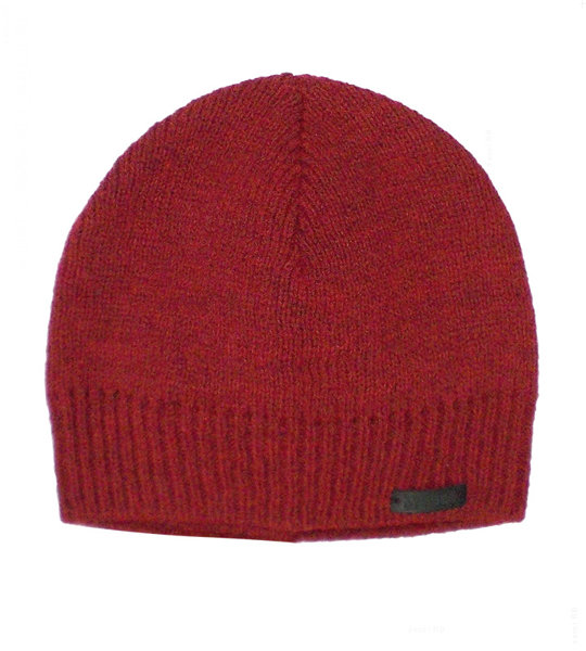 Klasyczna czapka męska na jesień/zimę, Ruben, czerwony ciemny, 56-60 cm