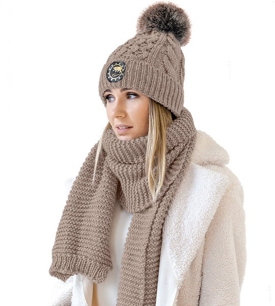 Komplet damski: czapka i szalik zimowy Livja z rozm. 56-58  cm