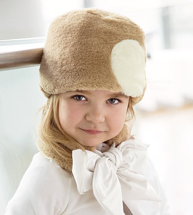 Komplet futerkowy czapka + szalik  firmy Pupill Sandra rozm. 52-54 cm