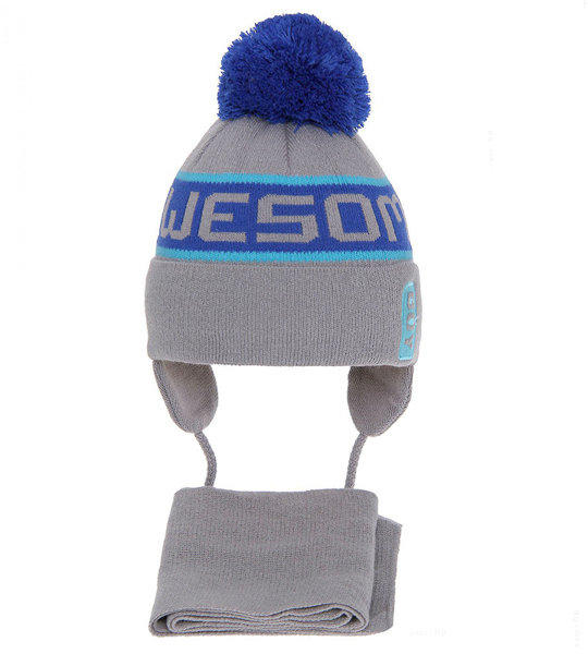 Komplet zimowy, czapka i szalik dla chłopca, Ydos, 46-48 cm