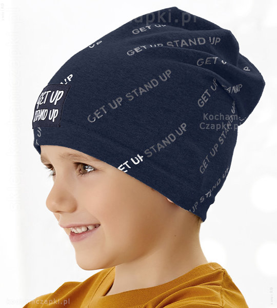 Modna czapka dla chłopca StandUp rozm. 47-49cm