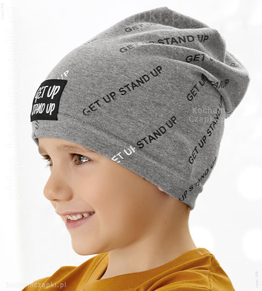 Modna czapka dla chłopca StandUp rozm. 52-54 cm