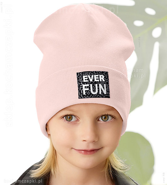 Modna czapka dla dziewczynki, w prążek, Ever Fun, rozm. 52-54 cm
