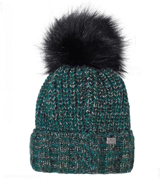 Piękna zielona czapka zimowa Soffia rozm. 55-57 cm