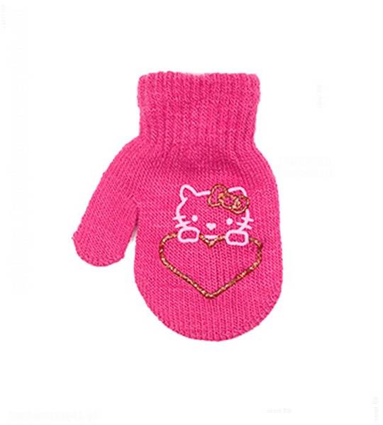 Rękawiczki dla dzieci, jednopalczaste ze sznurkiem, niemowlęce rozm. 10cm