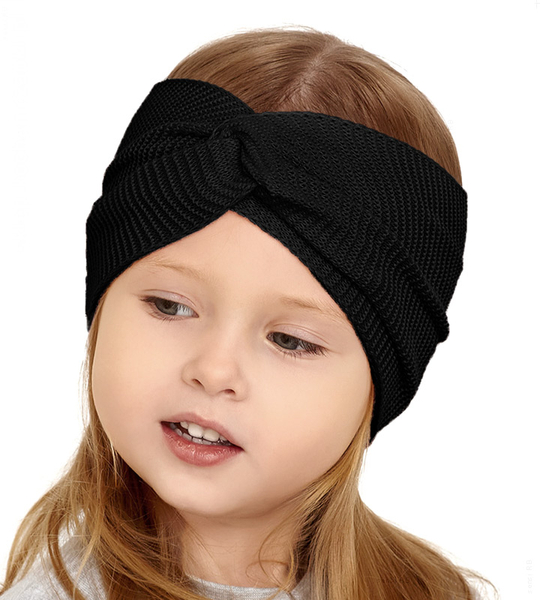Szeroka opaska z dzianiny na głowę dla dziewczynki, Nolla rozm. 48-52 cm