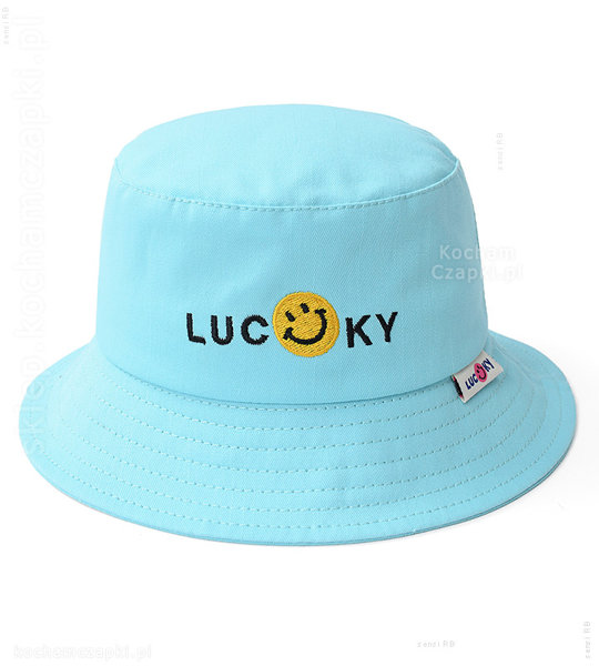 Turkusowy kapelusz bawełniany Lucky rozm. 46-48 cm
