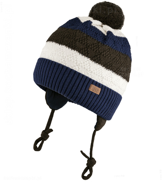 Wiązana czapka zimowa chłopięca, Abaos rozm. 46-50 cm