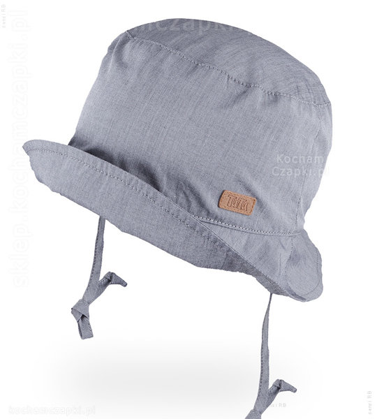Wiązany kapelusz dla chłopca przeciwsłoneczny z fitrem UV +30 Gaspar  rozm. 42-44  cm