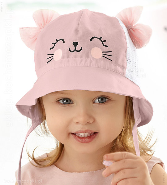 Wiązany kapelusz dla dziewczynki na lato, Ahnee rozm. 48-50cm