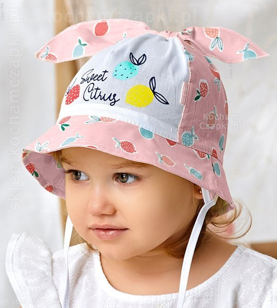 Wiązany kapelusz dla dziewczynki na lato, Dorotis,  rozm. 44-46 cm