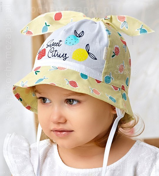 Wiązany kapelusz dla dziewczynki na lato, Dorotis,  rozm. 44-46 cm