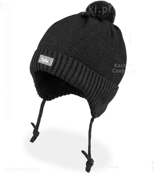 Zimowa czapka z wełny merino, Zinana rozm.46-49 cm