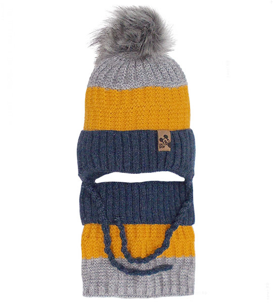 Zimowy komplet czapka i golf dla chłopczyka  Napus, rozm. 44-48 cm