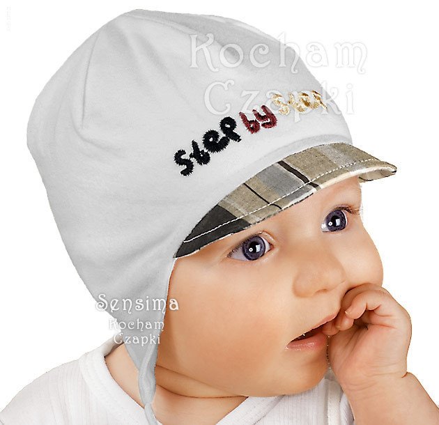 czapka dla niemowlaka Bartek szary  rozm. 40-42 cm