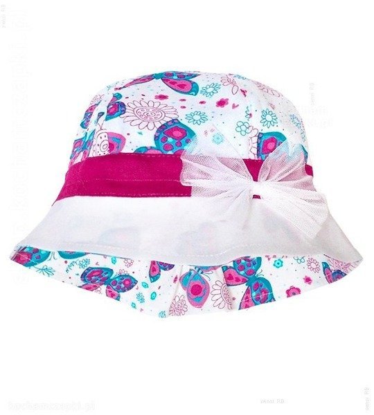 kolorowy kapelusz na lato, dla dziewczynki, Alesia, rozm. 47-49 cm