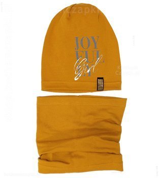  Komplet wiosenny/jesienny, czapka i komin dla dziewczynki, Joy Fully, rozm. 52-55 cm