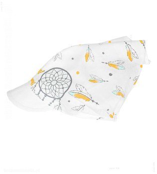 Chustka z daszkiem, na głowę dla dziewczynki, New Follow Dreams, biały+żółty, 50-52 cm
