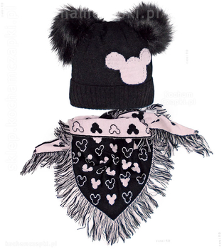Czapka i chusta dla dziewczynki, na zimę, Felja , rozm. 44-48 cm