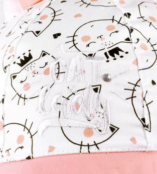 Kapelusz dla dziewczynki, z kokardką a'la uszka kotka, Cat Lady, 44-46 cm