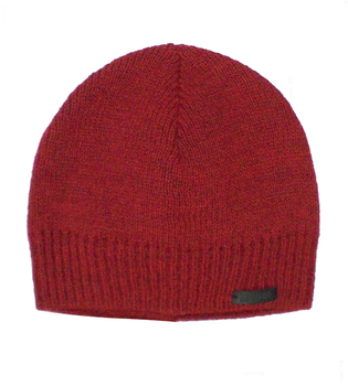 Klasyczna czapka męska na jesień/zimę, Ruben, czerwony ciemny, 56-60 cm