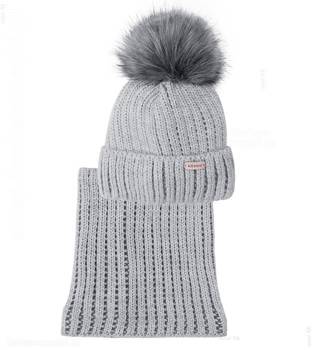 Komplet zimowy czapka i komin dla dziewczynki, Marsha, rozm. 53-56 cm