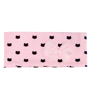 Opaska dla dziewczynki, na głowę, różowa, Kotki, 46-50 cm