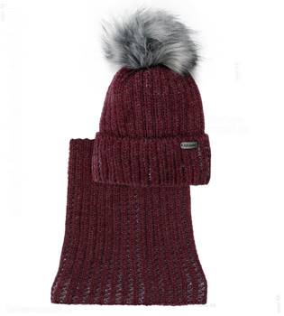 Zimowa czapka i komin, komplet dla dziewczynki, Marsha, rozm. 53-56 cm